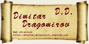 Dimitar Dragomirov vizit kartica